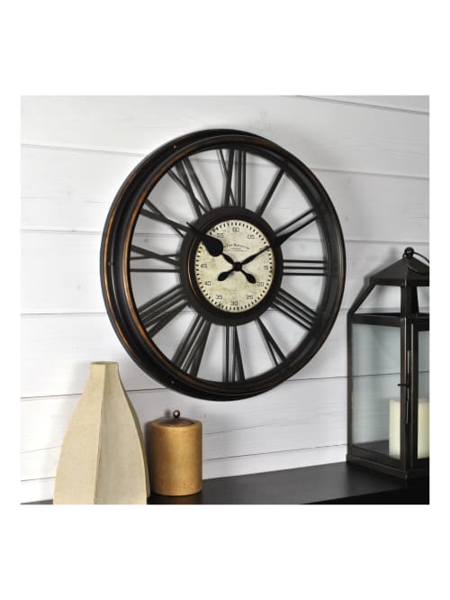 Firstime And Co Sutton Wall Clock Black Office Depot
