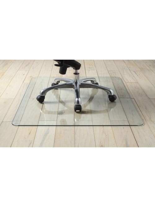 Lorell Tempered Glass Chair Mat 48 X 60 Clear Office Depot