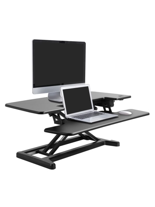 Flexispot Em7mb Electric Sit Stand Desk Riser 35 1316 X 24 Black Office Depot