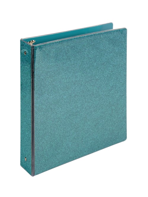 Od Fashion Binder 1 12 Glitter Teal Office Depot