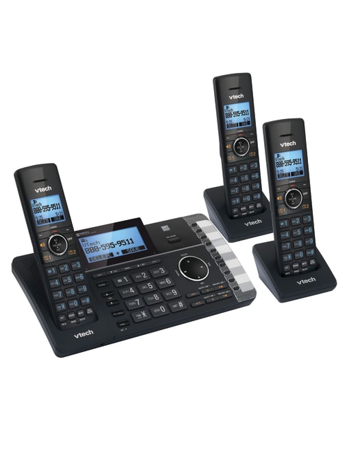 Vtech Ds6251 3 Dect 6 0 Expandable 2 Line Cordless Phone With Answering System 80 1401 00 Office Depot