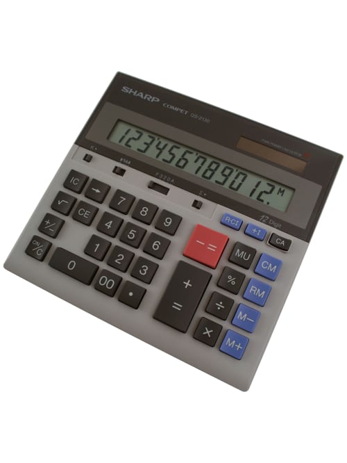 Sharp Qs 2130 12 Digit Dual Power Desktop Calculator Office Depot