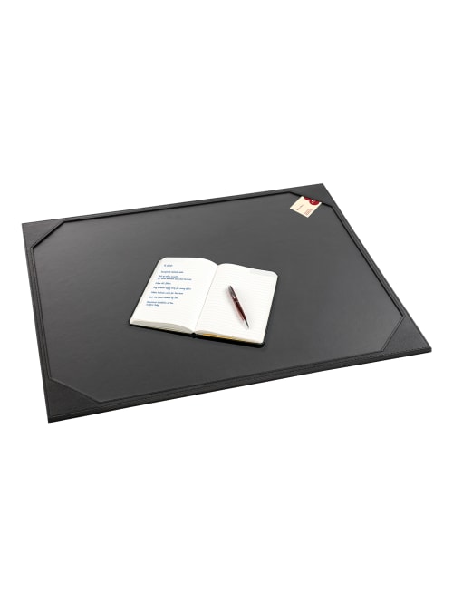 Realspace Modern Classic Desk Pad 19 X, Faux Leather Desk Mat