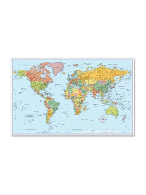 Rand Mcnally World Wall Map 32 Width X 50 Height Office Depot