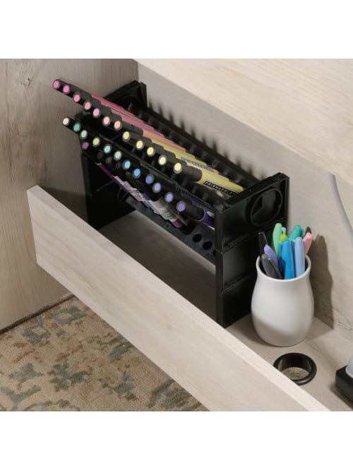 Sauder Select Sitstand Desk Chalked Chestnut Office Depot