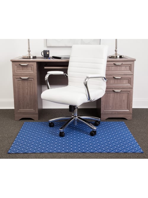 Realspace Designer Chair Mat 36 W X 48 D Blue Office Depot