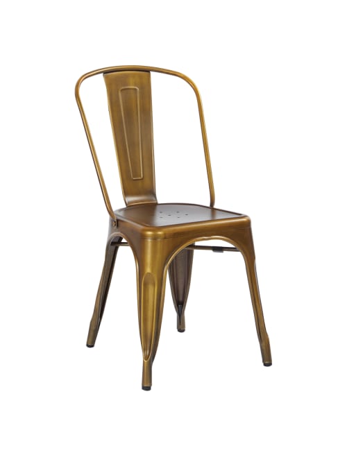 Office Star Bristow Armless Chair Brushed Copper Set Of 4 Chairs Office Depot