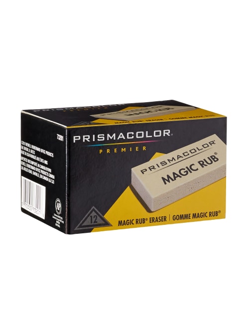 Prismacolor Magic Rub Eraser - Gray - Vinyl - 1 Width x 2.3 Height x 0.4  Depth x - 1 Dozen - Non-smudge, Non-marring, Smear Resistant