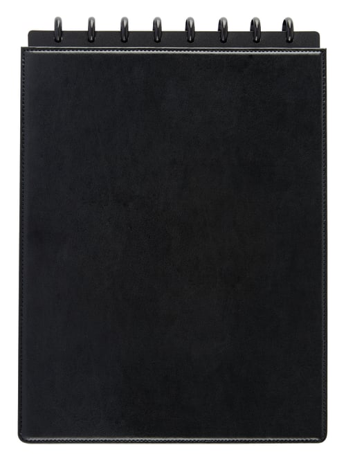 Tul Top Bound Discbound Notebook Letter Size Leather Cover Black Office Depot
