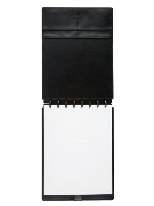 Tul Top Bound Discbound Notebook Letter Size Leather Cover Black Office Depot