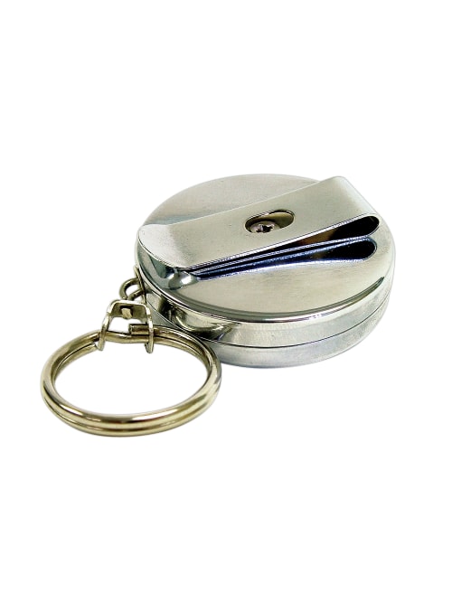 Pyramid Clip On Retractable Key Reel Chrome Office Depot