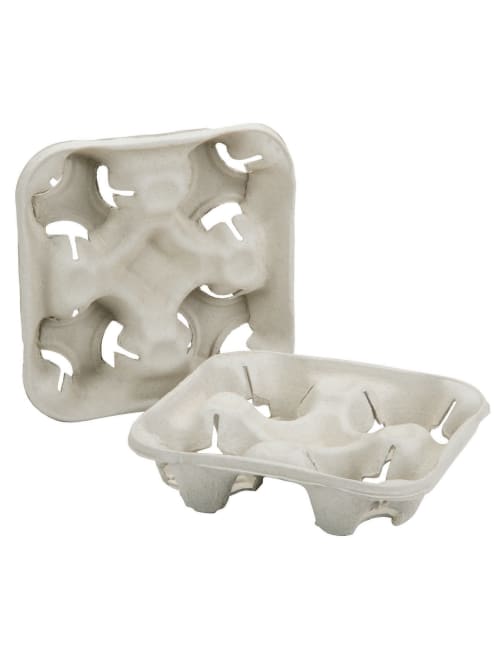 Compostable Beverage Carrier Tan 300pk Office Depot