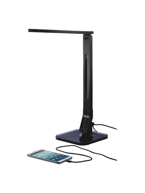 Lorell Led Smart Usb Desk Lamp Black Office Depot
