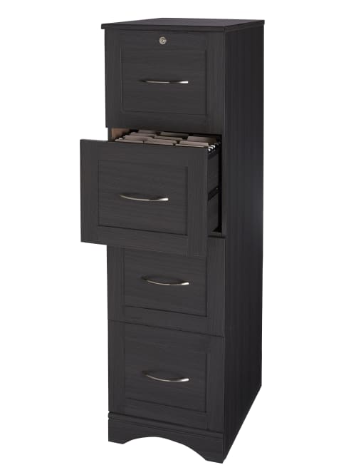 Realspace Pelingo 22 D 4 Drawer Letterlegal Vertical File Cabinet Dark Gray Office Depot