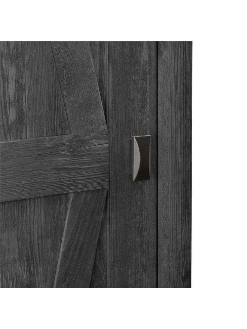 Ameriwood Home Farmington 31 12 Wide Storage Cabinet 4 Shelves Rustic Gray Office Depot