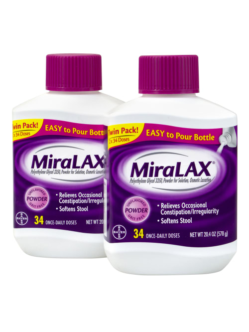 Miralax Laxative Powder 20 4 Oz Pack Of 2 Bottles Office Depot