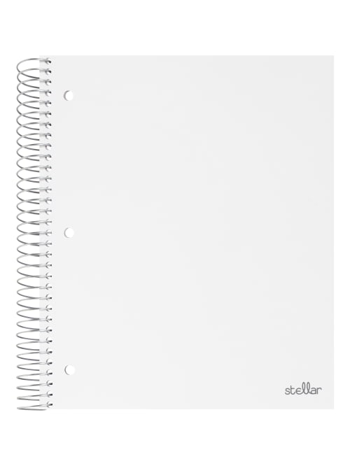 Office Depot Brand Stellar Poly Notebook 8 12 X 11 3 Subject Wide Ruled 300 Pages 150 Sheets White Office Depot