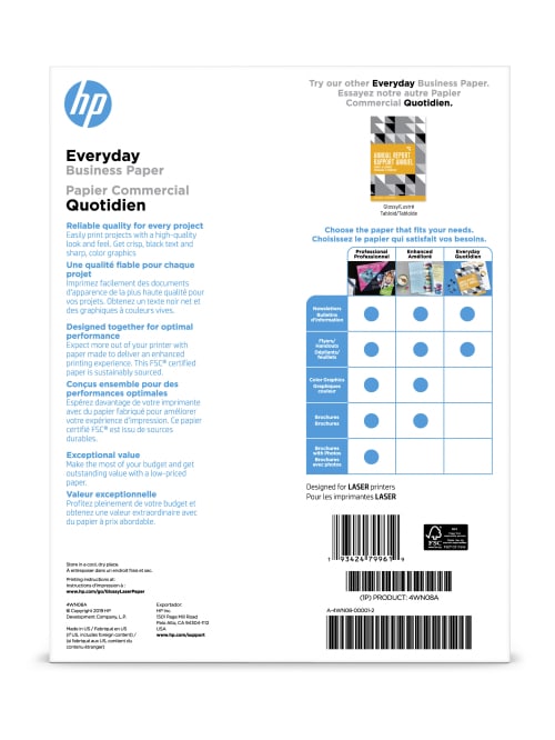 Hp Laser Glossy Paper 30 Lb 900 Sheets Office Depot