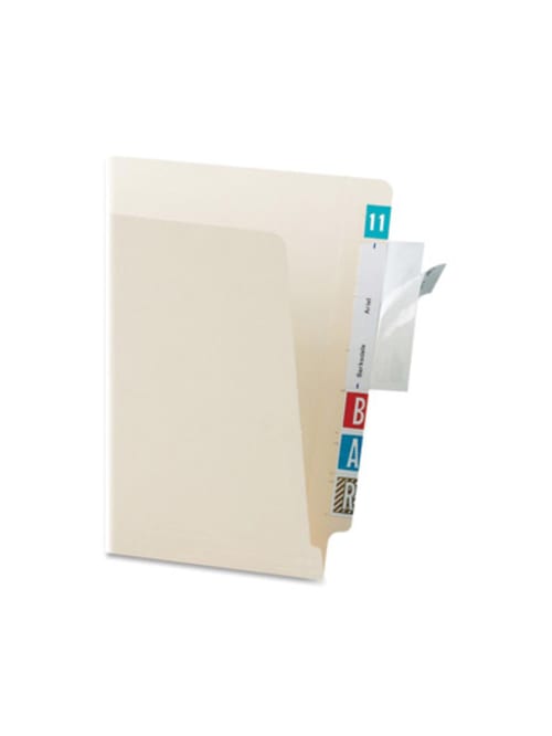 Tabbies Self Adhesive File Folder Label Protectors 3 12 X 2 Clear Pack Of 100 Office Depot