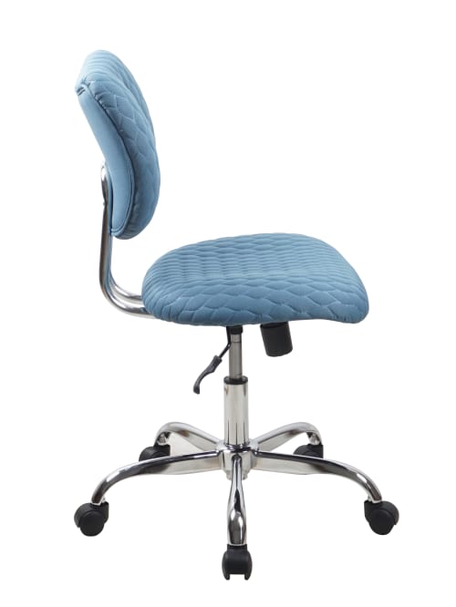 Realspace Jancy Quilted Task Chair Blue, Blue Desk Chair With Wheels