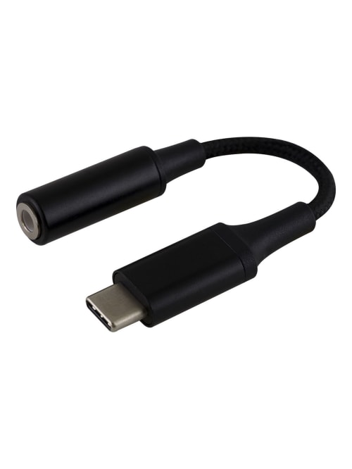 Ativa Usb C To 3 5mm Audio Adapter Black Office Depot