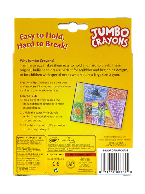 Download Jumbo Crayons Nontoxic 8bx Assorted Office Depot