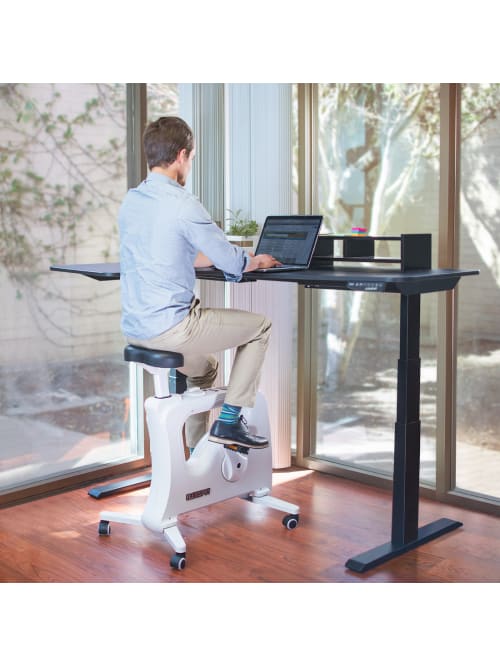 stationary bicycle desk Egofit Bike  Quiet, Compact & Adjustable Seat Exercise Bike for Adjustable Desks and boost overall well DeskCycle Under Desk Bike Pedal