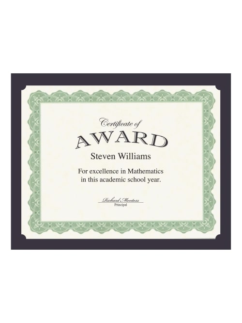 Traditional Certificates 10pk Navy Office Depot