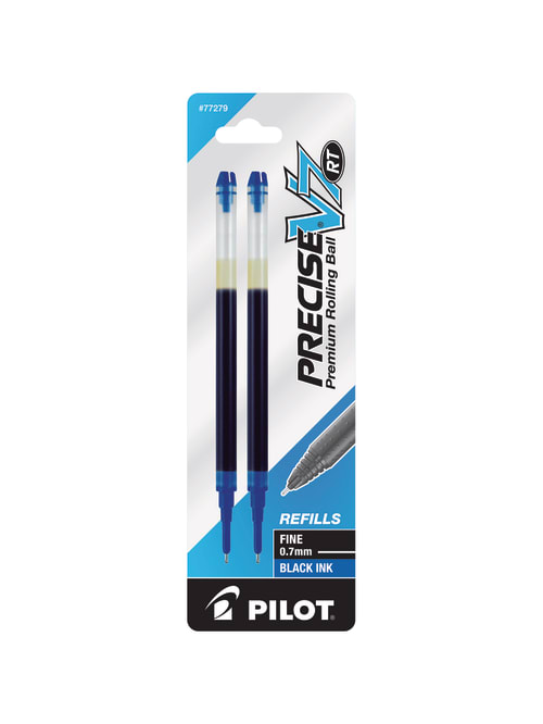Pilot Precise Liquid Ink Retractable Rollerball Refills V7 0 7 Mm Fine Point Blue Pack Of 2 Office Depot