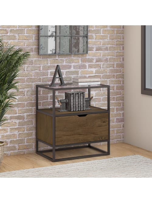 Bush Anthropology Lateral File Cabinet Brown Office Depot