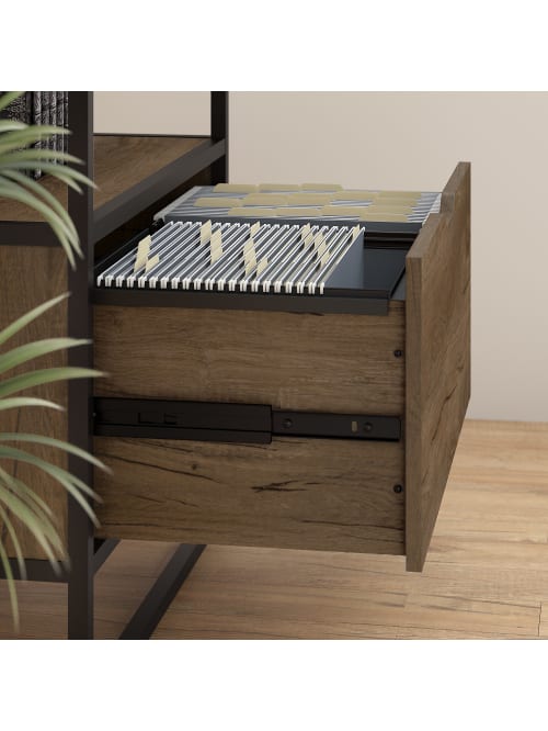 Bush Anthropology Lateral File Cabinet Brown Office Depot