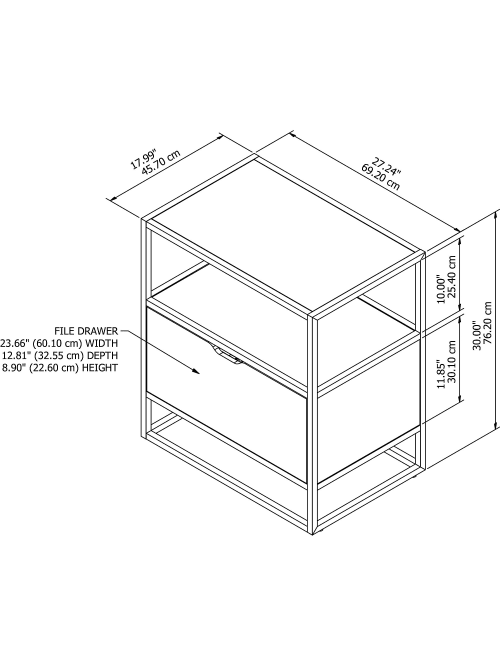 Bush Anthropology Lateral File Cabinet Brown Office Depot