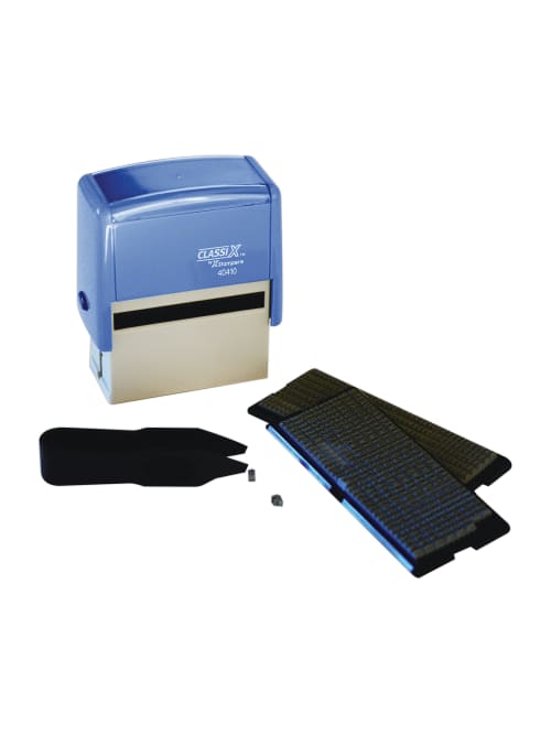 Self Inking Stamp Kit Diy Tweezers2 Sets Type Bk Ink Pad Office Depot