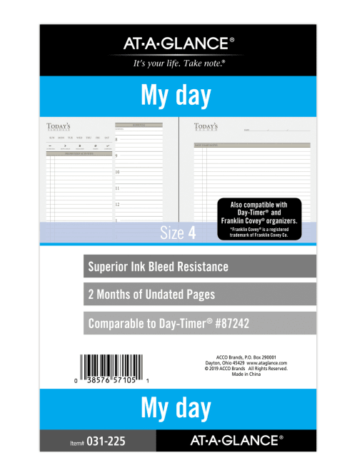 At A Glance 2 Month Daily Planner Refill Office Depot