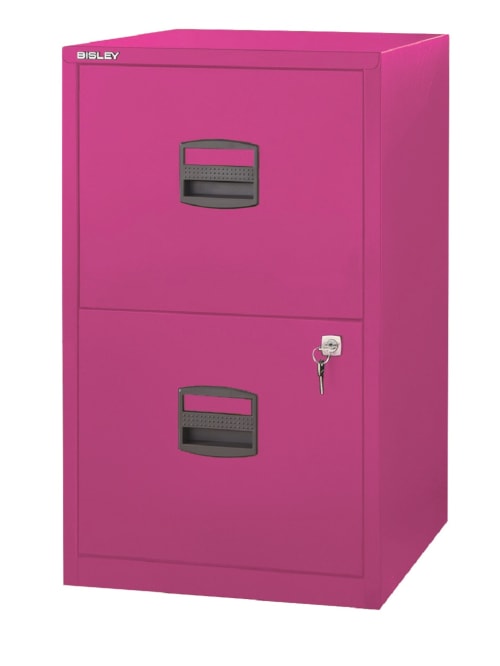 Bisley Pfa 2 Drawer File Cabinet Fuchsia Office Depot