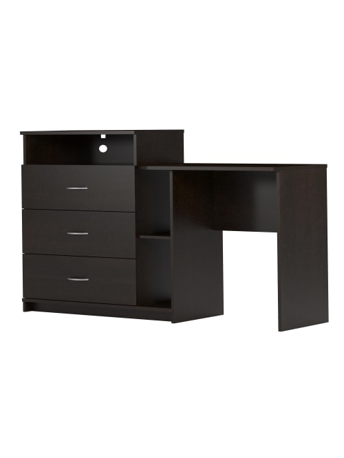 Ameriwood Home Rebel 3 In 1 Media Dresser And Desk Espresso Office Depot