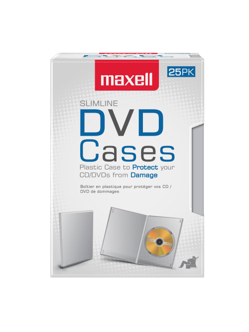 Maxell Dvd Video Cases Slim Clear Pack Of 25 Office Depot