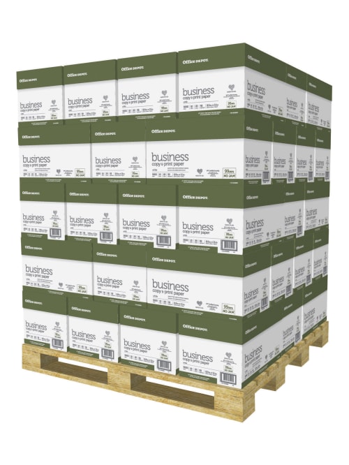 Office Depot Brand Business Copy And Print Paper Letter Size 8 1 2 X 11 92 U S Brightness 20 Lb Case Of 10 Reams Single Pallet Of 40