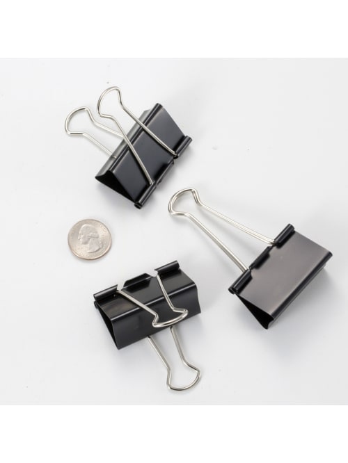 large silver binder clips