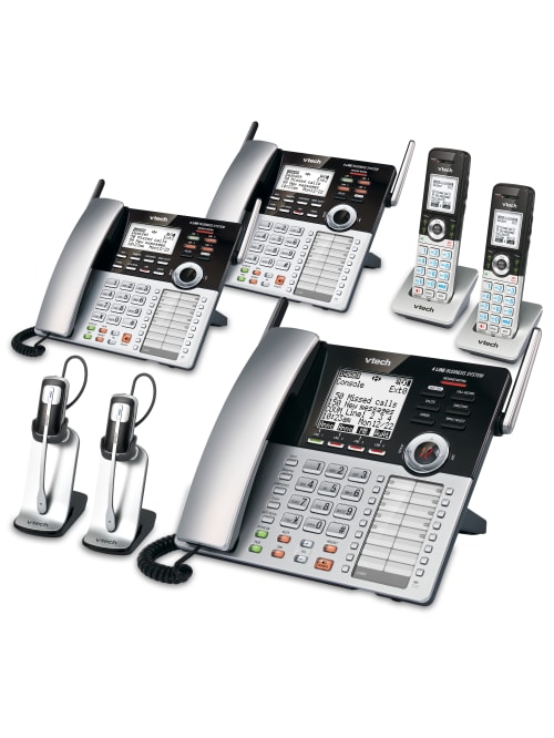 Vtech Cm18445 4 Line Small Business Office Phone System 2 X 3 Bundle Office Depot
