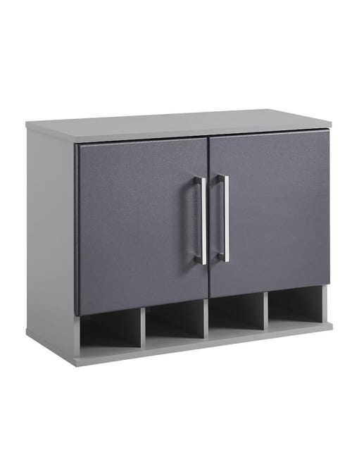 Ameriwood Home Latitude Wall Cabinet 2 Shelves Graphitegray Office Depot