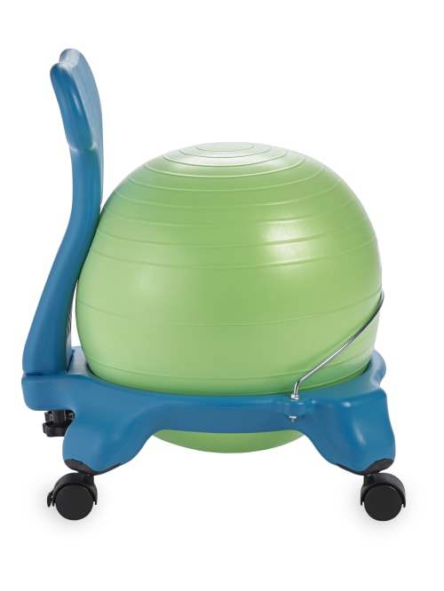 blue ball chair