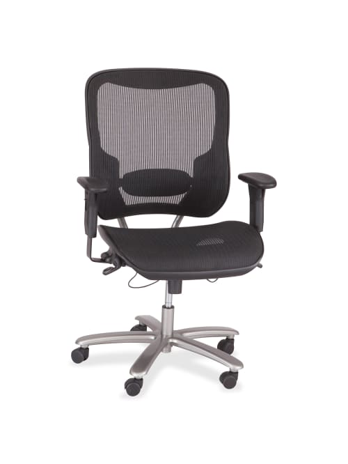 Safco Lineage Big And Tall Mesh Task Chair Blacksilver Office Depot