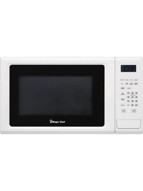 Magic Chef Mcm1110w Microwave Oven Single 8 23 Gal Capacity Microwave 10 Power Levels 1000 W Microwave Power 9 Turntable Countertop White Office Depot