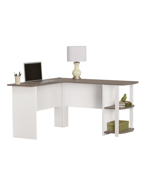 Ameriwood Home Crestwood 51 34 In Gray Modern Contemporary L Shaped Desk In The Desks Department At Lowes Com