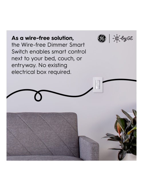 Ge C Wire Free Dimmer Smart Light Switch White Item 9777470