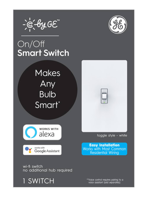 Ge C On Off Toggle No Neutral Smart Light Switch White Item 9785049