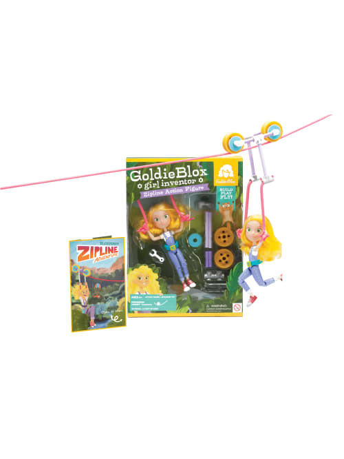 goldieblox girl inventor zipline action figure