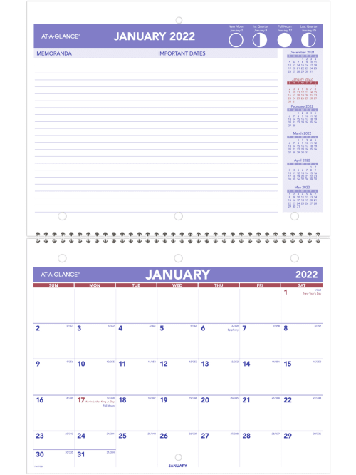 At A Glance Deskwall Calendar 2022 Pm17028 Office Depot