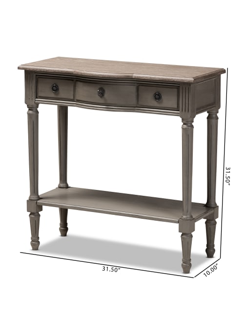Baxton Studio Accent Console Table Gray Office Depot